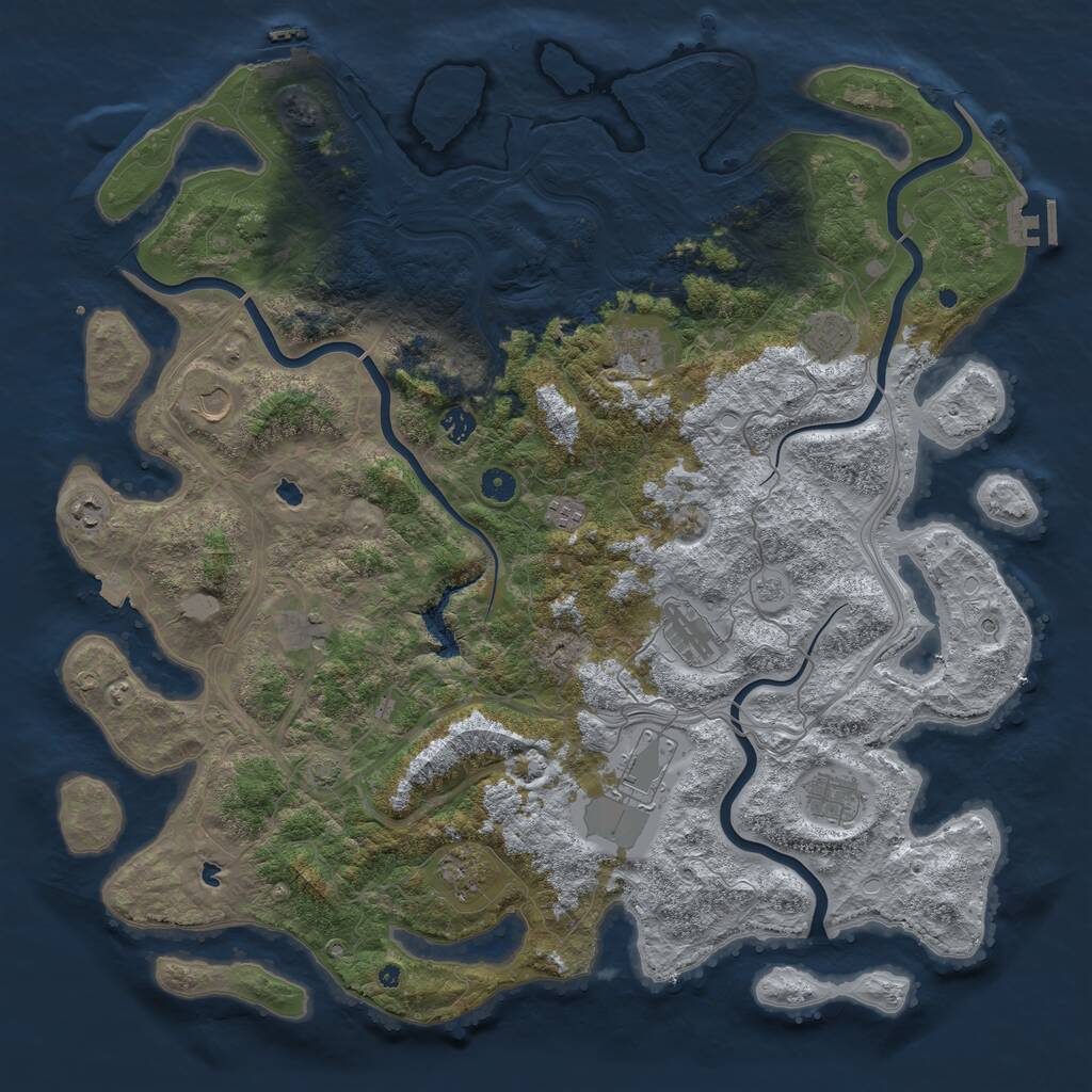 Rust Map: Procedural Map, Size: 4810, Seed: 1346, 17 Monuments
