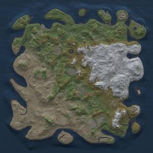 Thumbnail Rust Map: Procedural Map, Size: 4500, Seed: 612742446, 19 Monuments