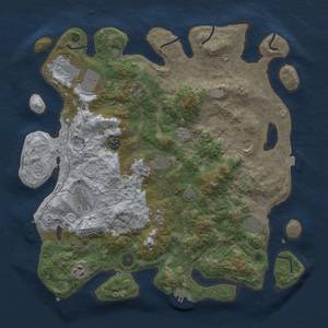 Thumbnail Rust Map: Procedural Map, Size: 4000, Seed: 514944721, 17 Monuments