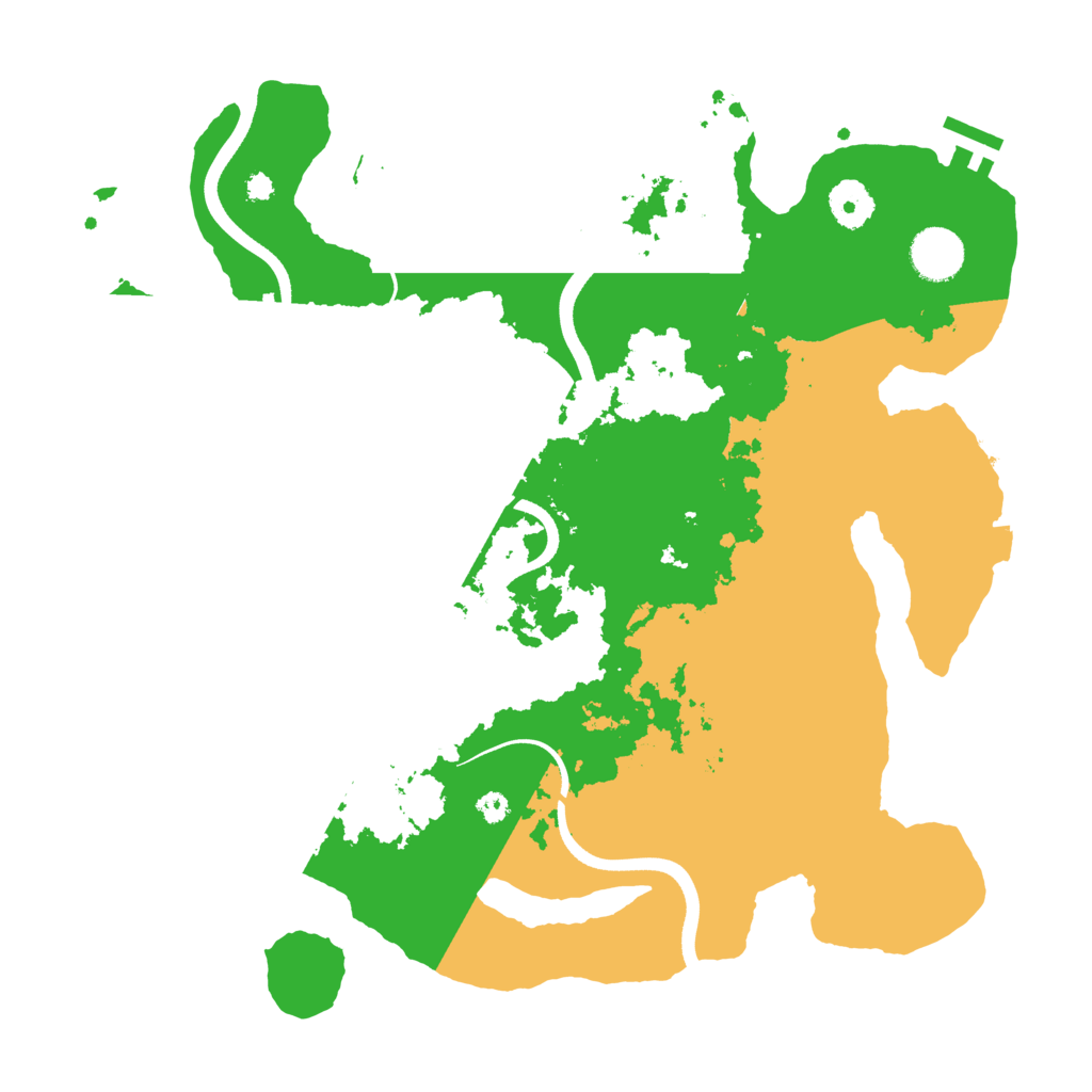 Biome Rust Map: Procedural Map, Size: 3600, Seed: 998488094