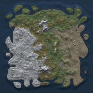 Thumbnail Rust Map: Procedural Map, Size: 5000, Seed: 699952497, 19 Monuments