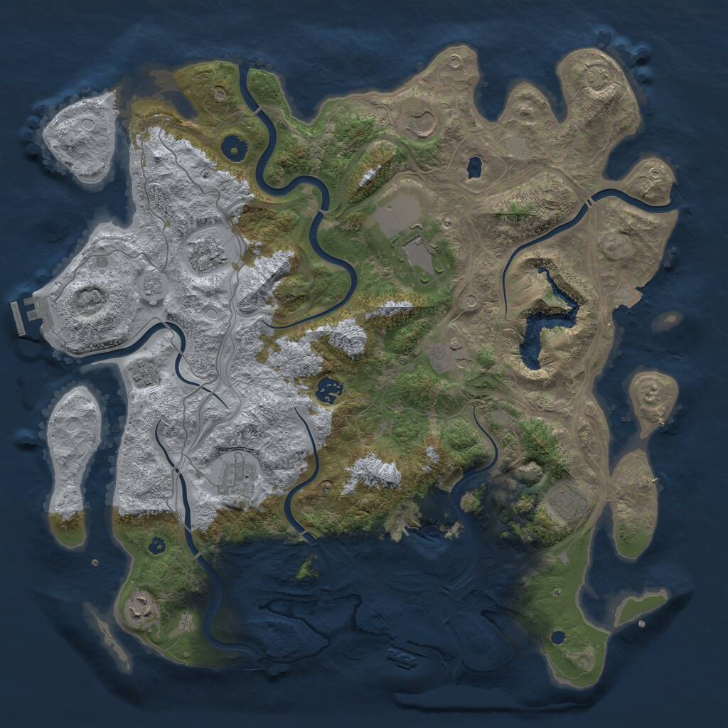 Rust Map: Procedural Map, Size: 4250, Seed: 4234252, 15 Monuments