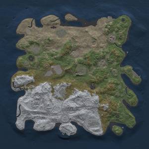 Thumbnail Rust Map: Procedural Map, Size: 4000, Seed: 2132024, 19 Monuments