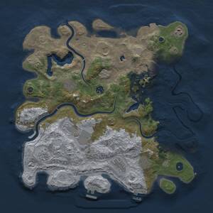 Thumbnail Rust Map: Procedural Map, Size: 4000, Seed: 2132024, 16 Monuments