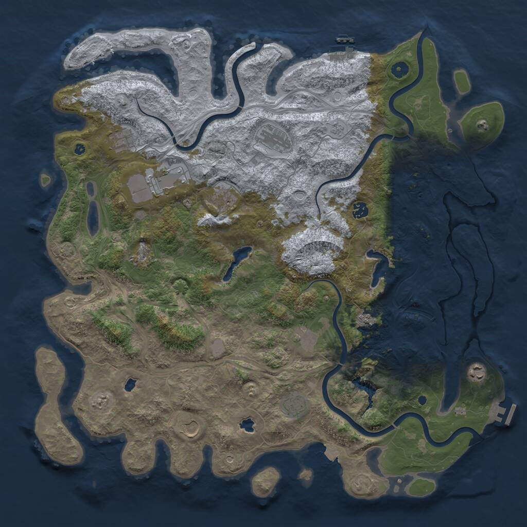 Rust Map: Procedural Map, Size: 4810, Seed: 1347, 17 Monuments