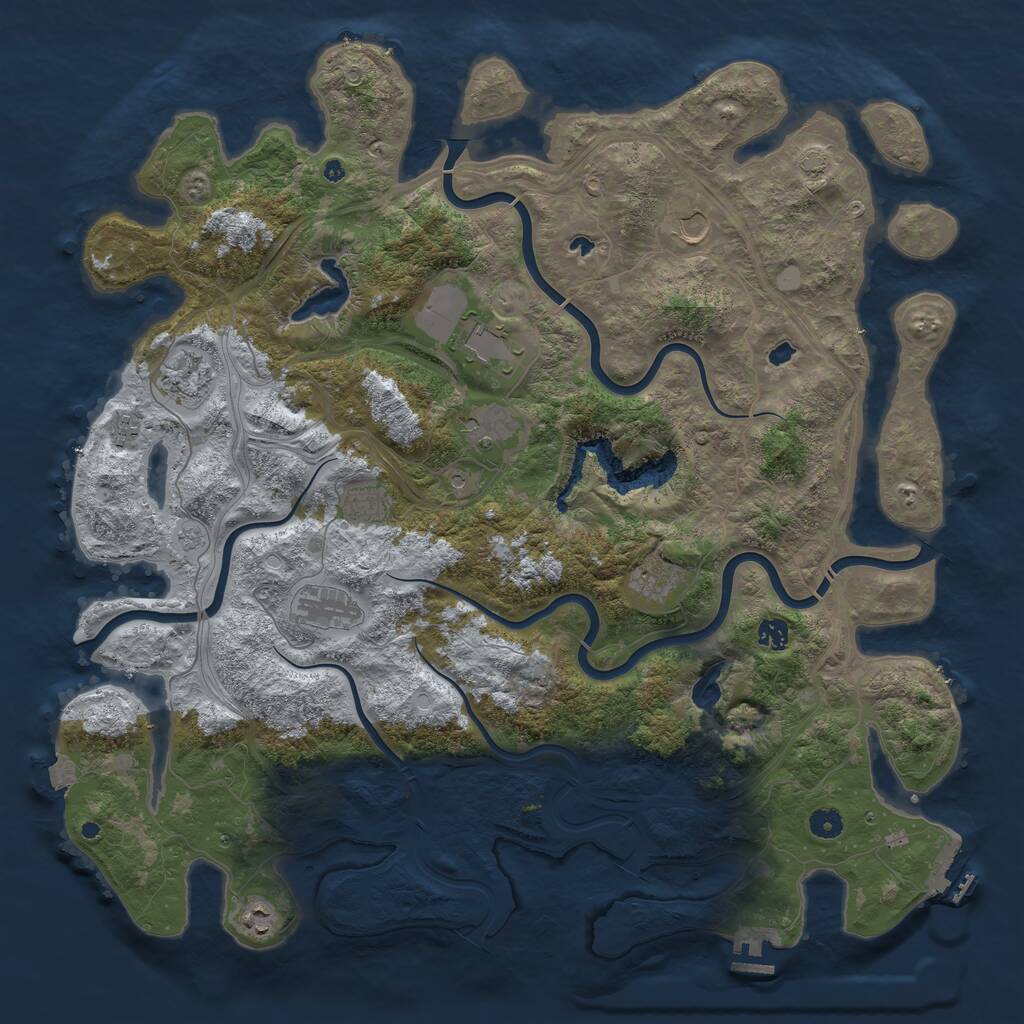 Rust Map: Procedural Map, Size: 4810, Seed: 1348, 16 Monuments