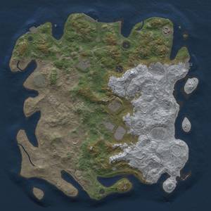 Thumbnail Rust Map: Procedural Map, Size: 4200, Seed: 955351955, 18 Monuments