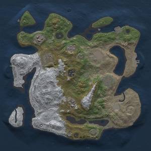 Thumbnail Rust Map: Procedural Map, Size: 3000, Seed: 1785336199, 15 Monuments