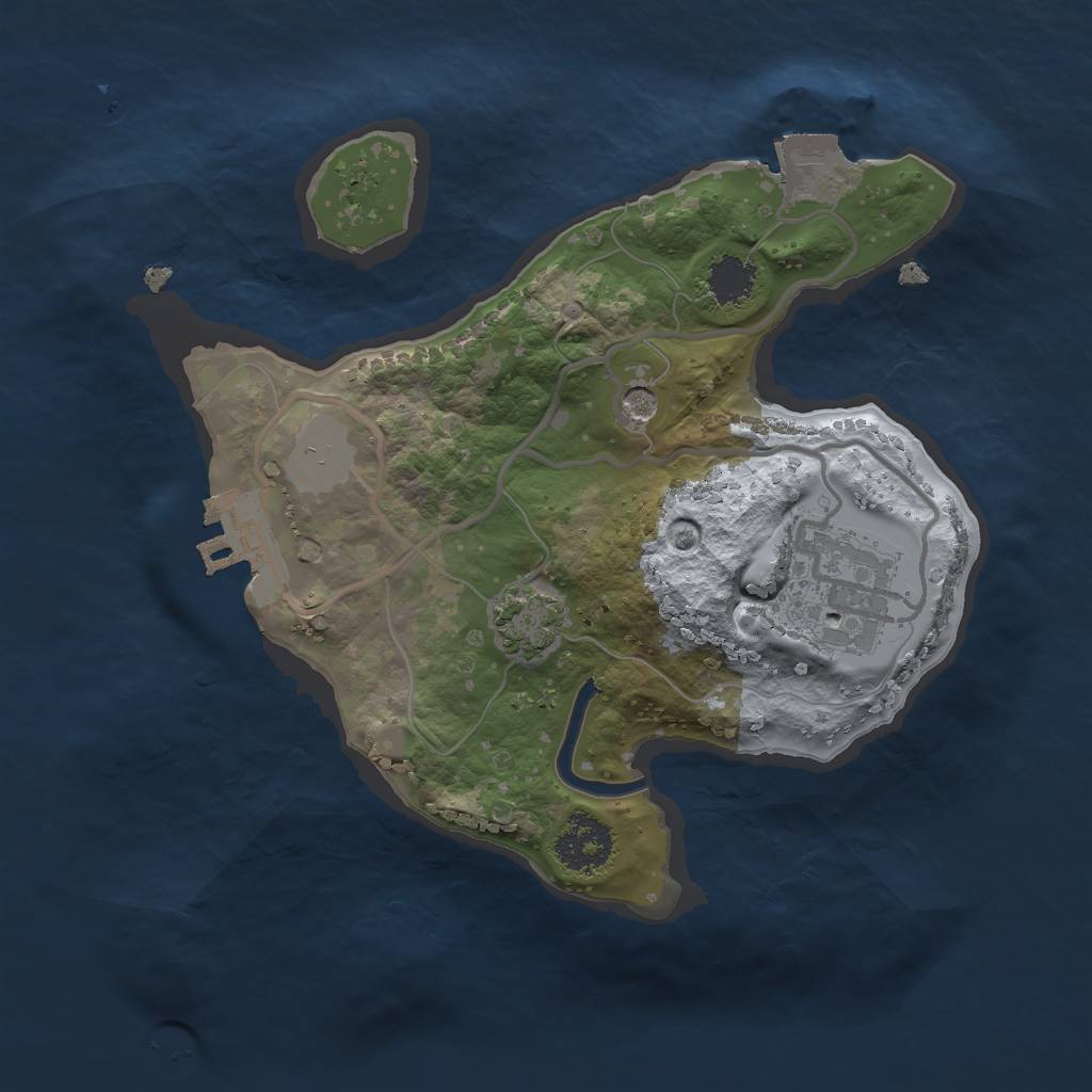 Rust Map: Procedural Map, Size: 2000, Seed: 78674122, 7 Monuments