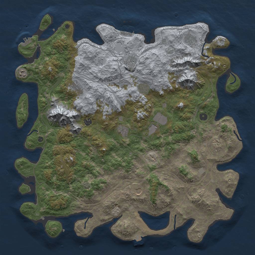 Rust Map: Procedural Map, Size: 5000, Seed: 1572060292, 19 Monuments