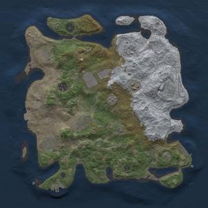 Thumbnail Rust Map: Procedural Map, Size: 3500, Seed: 5365333, 17 Monuments