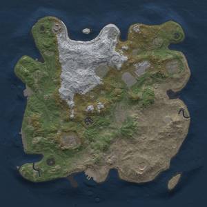 Thumbnail Rust Map: Procedural Map, Size: 3600, Seed: 84153750, 17 Monuments