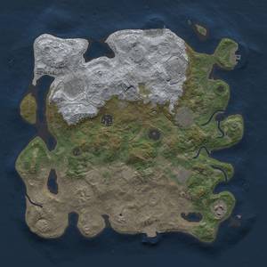 Thumbnail Rust Map: Procedural Map, Size: 3400, Seed: 33389675, 16 Monuments