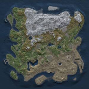 Thumbnail Rust Map: Procedural Map, Size: 4000, Seed: 126403028, 15 Monuments