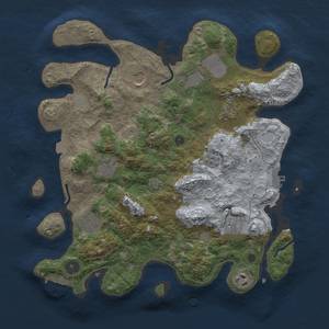 Thumbnail Rust Map: Procedural Map, Size: 3500, Seed: 1256476430, 16 Monuments