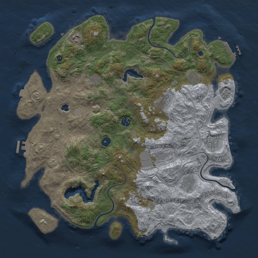 Rust Map: Procedural Map, Size: 4250, Seed: 89655178, 16 Monuments