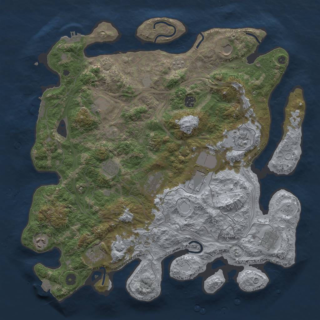 Rust Map: Procedural Map, Size: 4250, Seed: 620090420, 19 Monuments