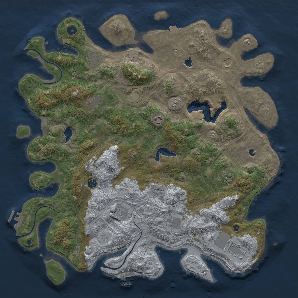 Rust Map: Procedural Map, Size: 4750, Seed: 603569921, 16 Monuments