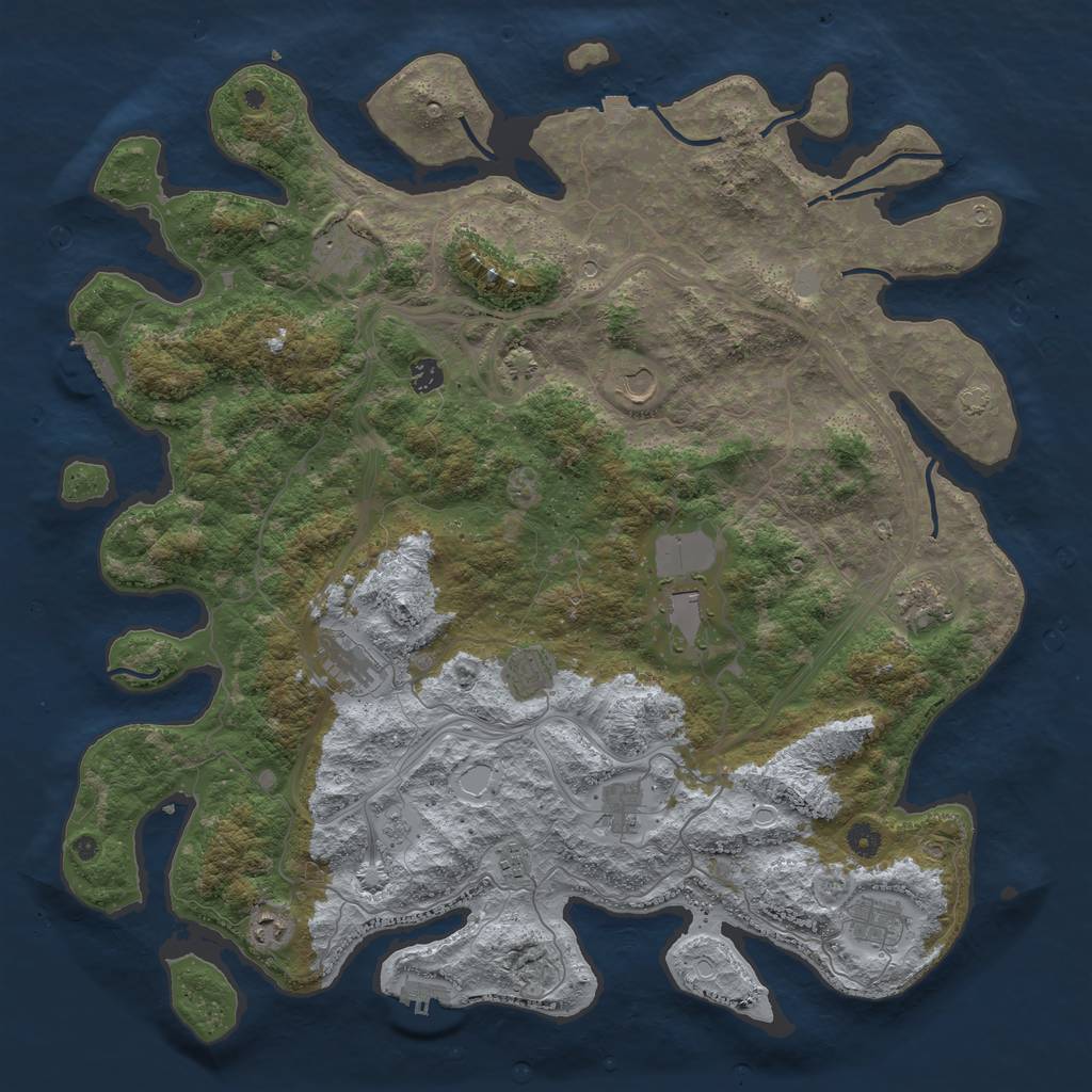 Rust Map: Procedural Map, Size: 4750, Seed: 603569921, 19 Monuments