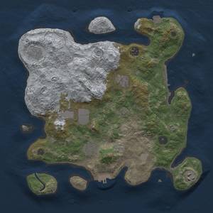 Thumbnail Rust Map: Procedural Map, Size: 3500, Seed: 573387457, 15 Monuments