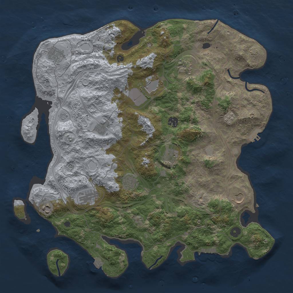 Rust Map: Procedural Map, Size: 4250, Seed: 72, 19 Monuments