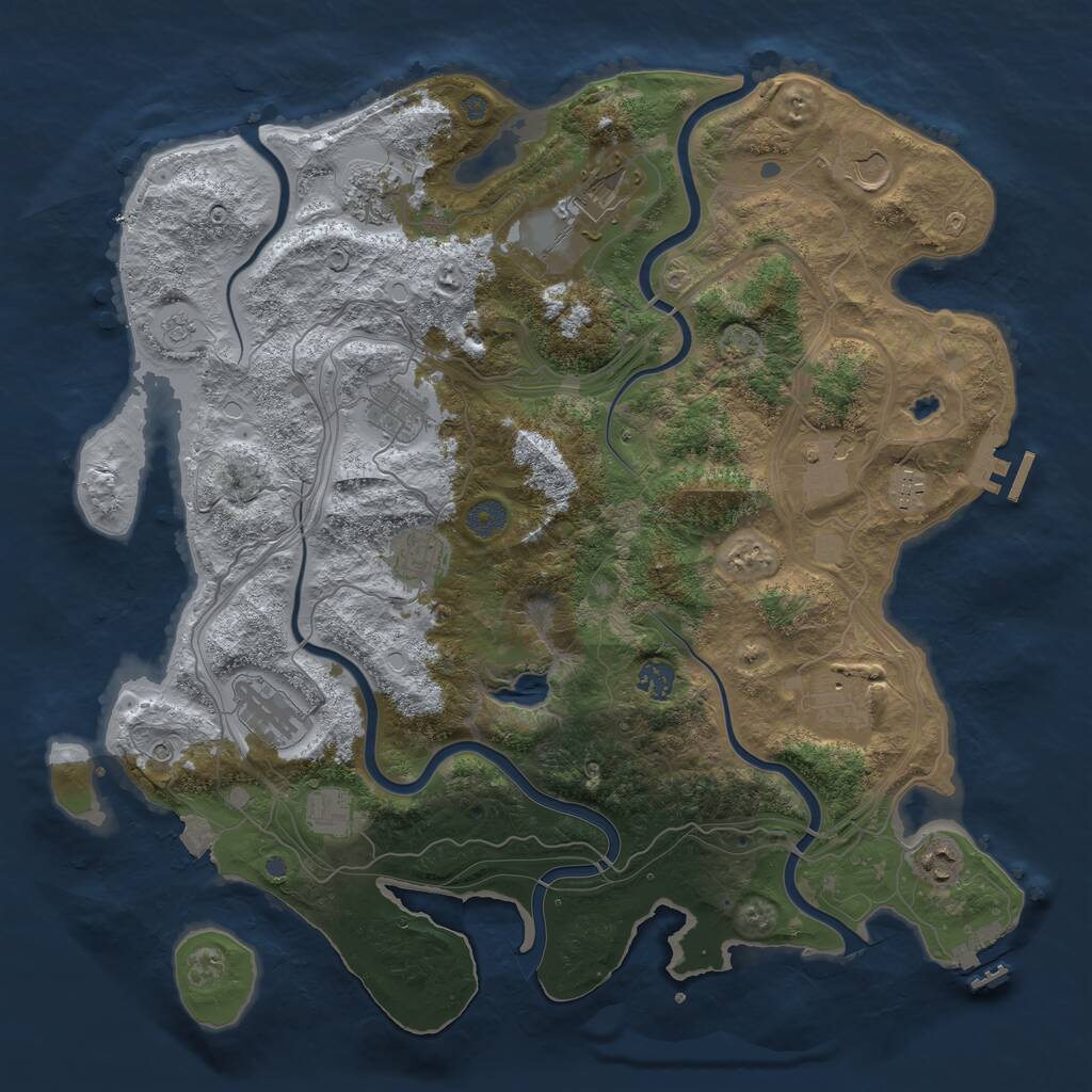 Rust Map: Procedural Map, Size: 4250, Seed: 72, 19 Monuments