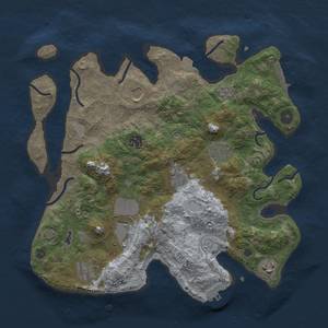 Thumbnail Rust Map: Procedural Map, Size: 3500, Seed: 581943940, 16 Monuments