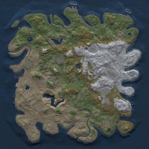 Thumbnail Rust Map: Procedural Map, Size: 4250, Seed: 2094741496, 16 Monuments