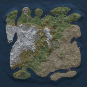 Thumbnail Rust Map: Procedural Map, Size: 3500, Seed: 2047239666, 18 Monuments