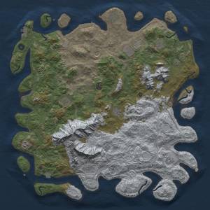 Thumbnail Rust Map: Procedural Map, Size: 5000, Seed: 84, 19 Monuments