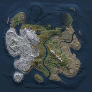 Thumbnail Rust Map: Procedural Map, Size: 3000, Seed: 392819820, 11 Monuments