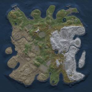 Thumbnail Rust Map: Procedural Map, Size: 3500, Seed: 715545372, 15 Monuments