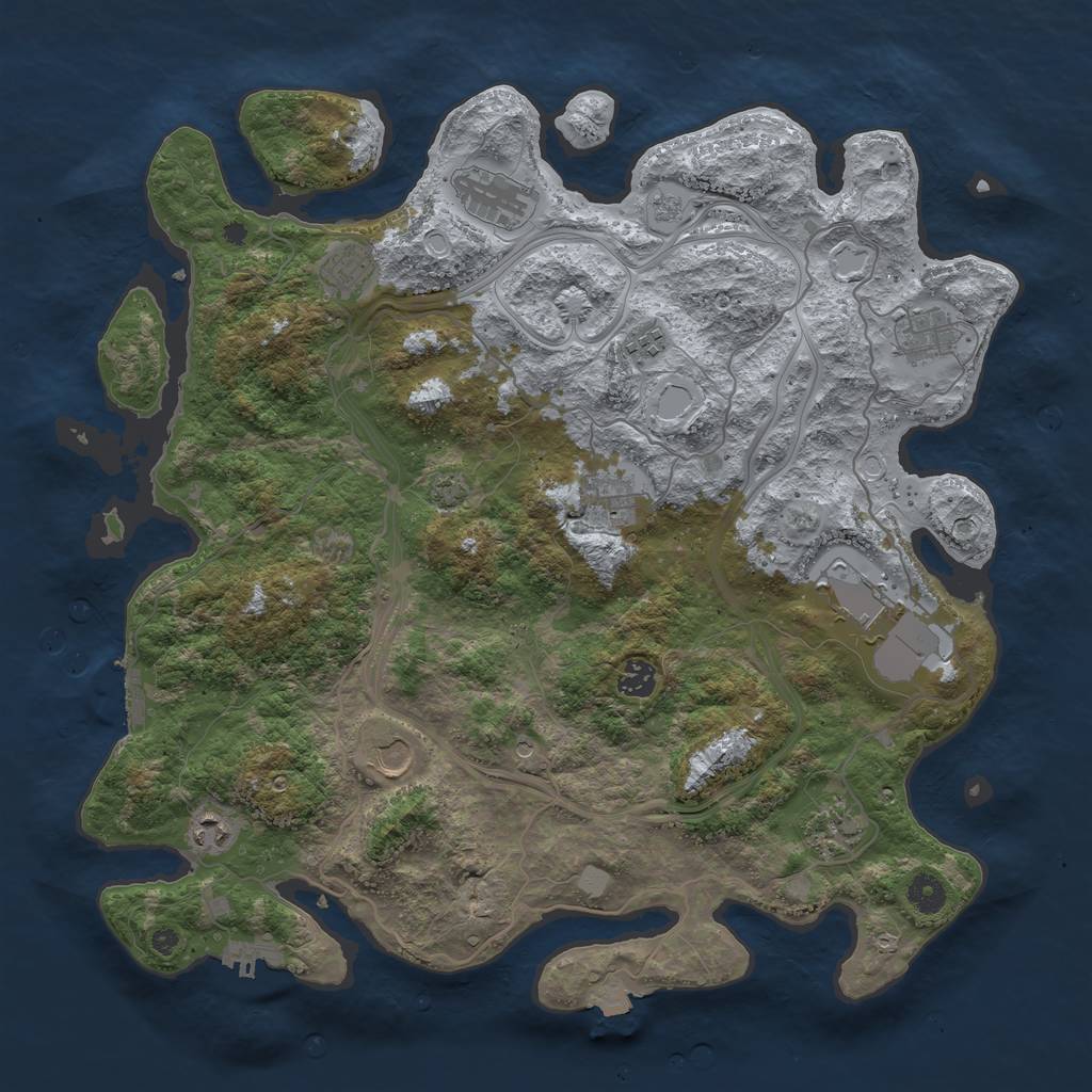 Rust Map: Procedural Map, Size: 4250, Seed: 67237848, 18 Monuments