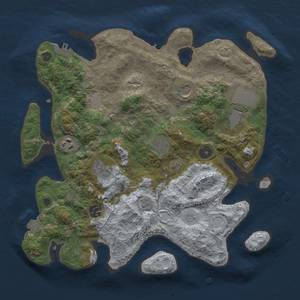 Thumbnail Rust Map: Procedural Map, Size: 3500, Seed: 1986016886, 15 Monuments