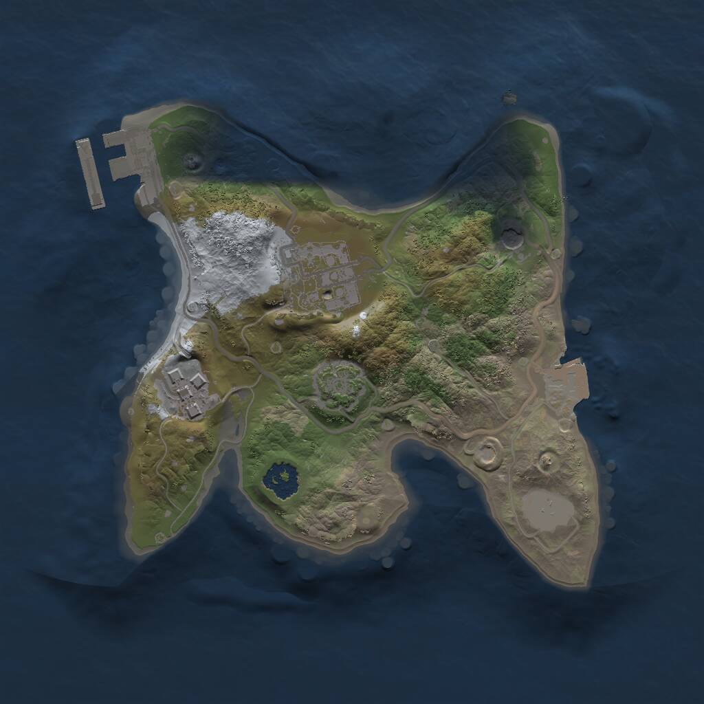 Rust Map: Procedural Map, Size: 2000, Seed: 464220133, 6 Monuments