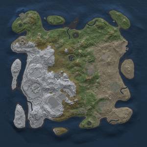 Thumbnail Rust Map: Procedural Map, Size: 3500, Seed: 1044735739, 15 Monuments