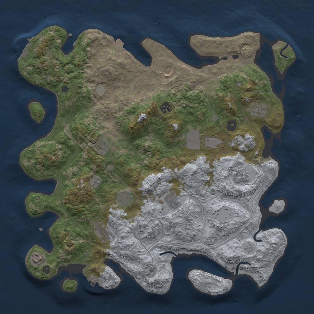 Rust Map: Procedural Map, Size: 4250, Seed: 1112533480, 19 Monuments