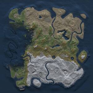 Thumbnail Rust Map: Procedural Map, Size: 4250, Seed: 1099875116, 17 Monuments