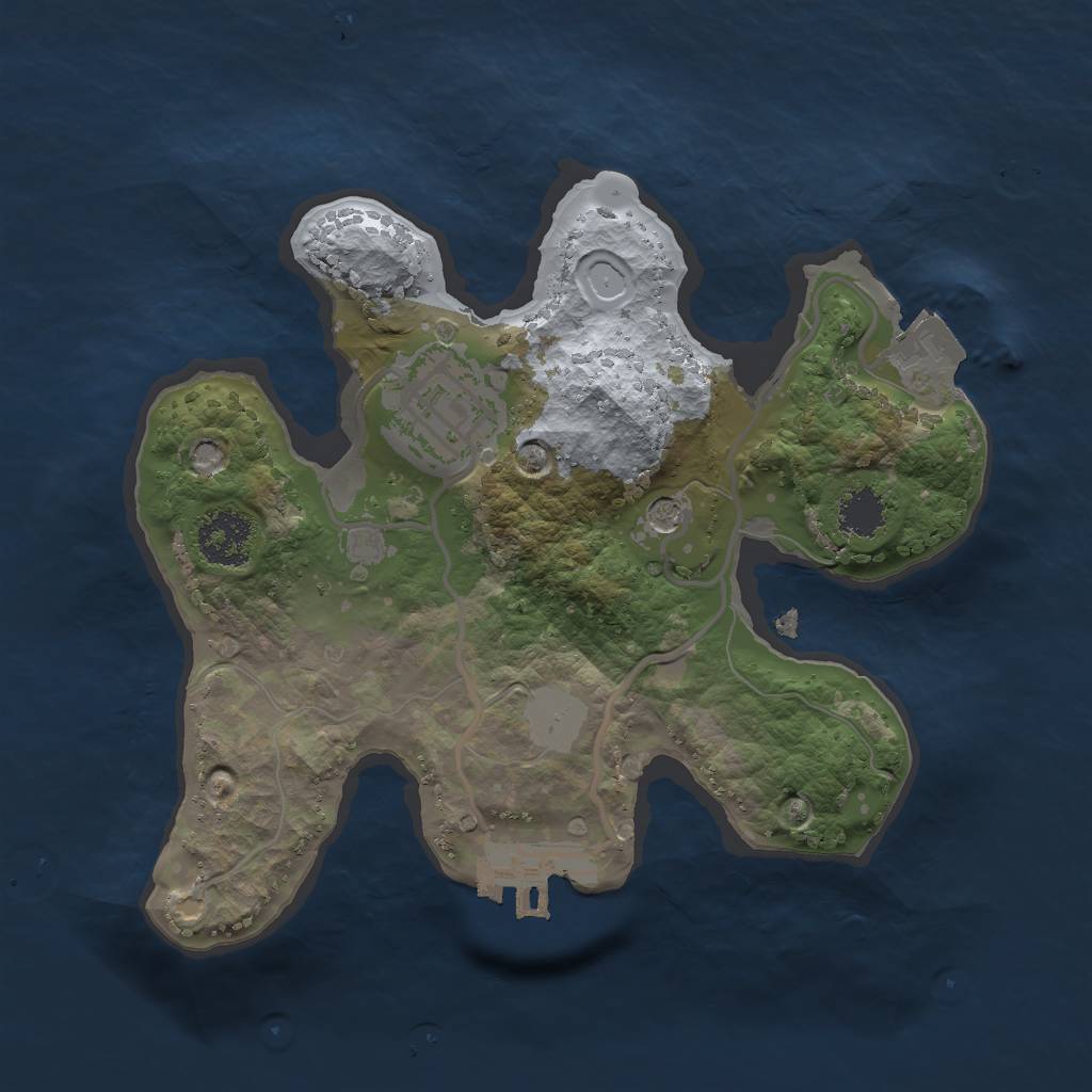 Rust Map: Procedural Map, Size: 2000, Seed: 832000746, 6 Monuments