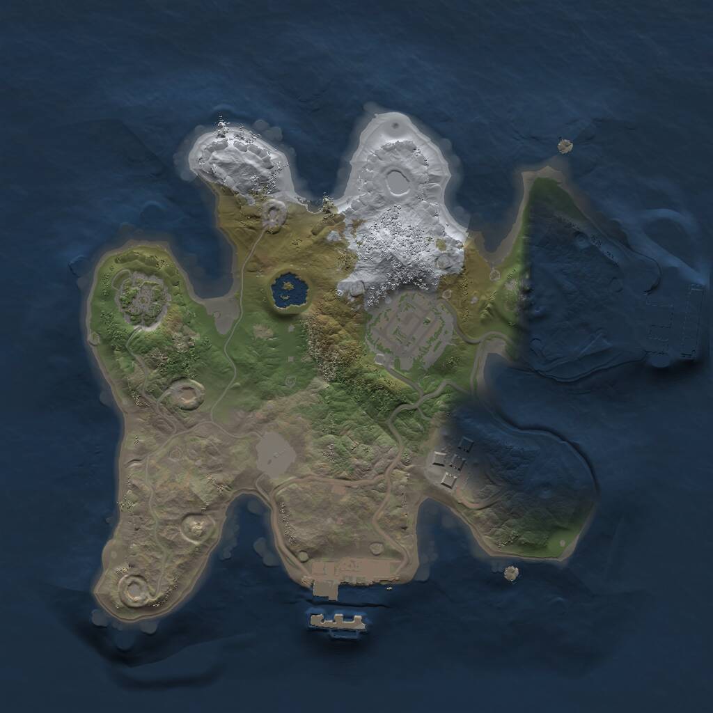 Rust Map: Procedural Map, Size: 2000, Seed: 832000746, 6 Monuments