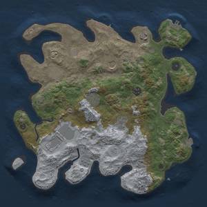 Thumbnail Rust Map: Procedural Map, Size: 3500, Seed: 3151333, 16 Monuments