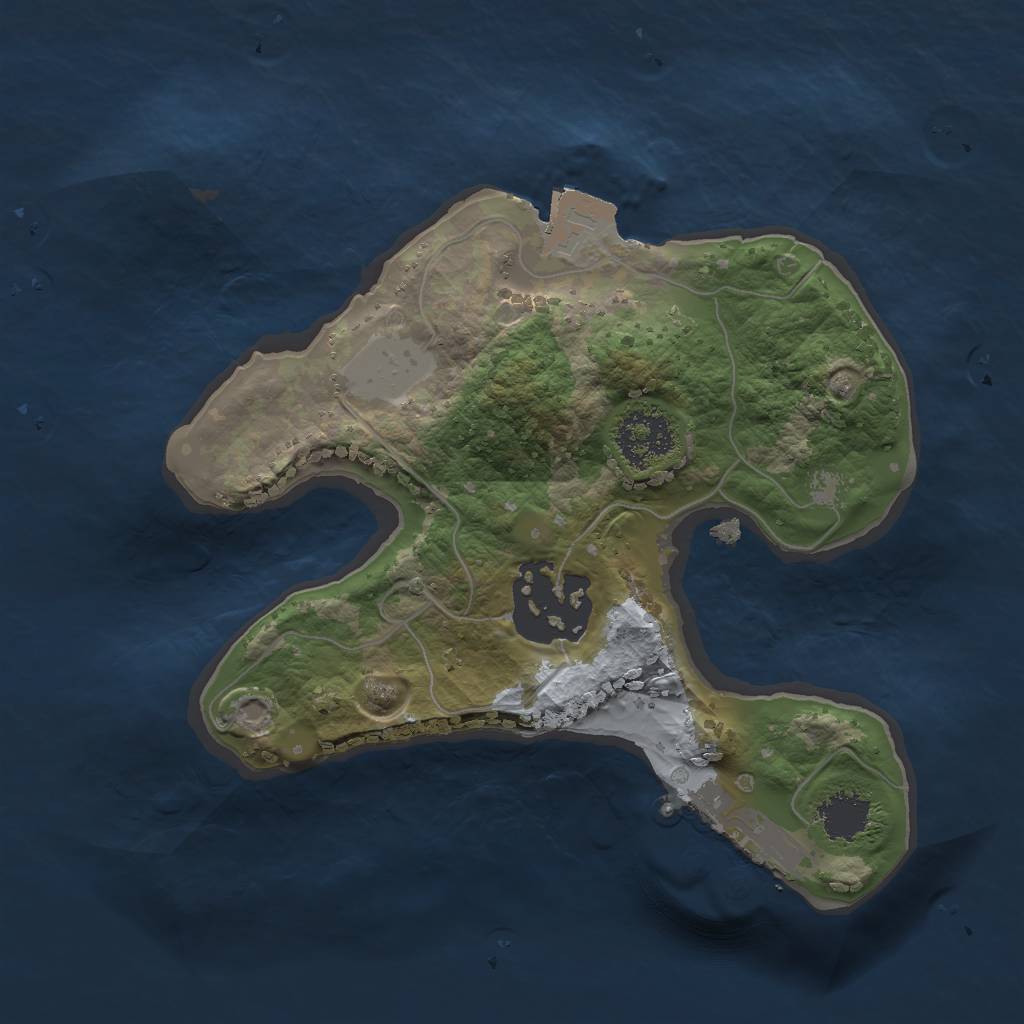 Rust Map: Procedural Map, Size: 1800, Seed: 2046977299, 5 Monuments
