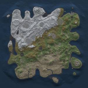 Thumbnail Rust Map: Procedural Map, Size: 3500, Seed: 1019711807, 15 Monuments