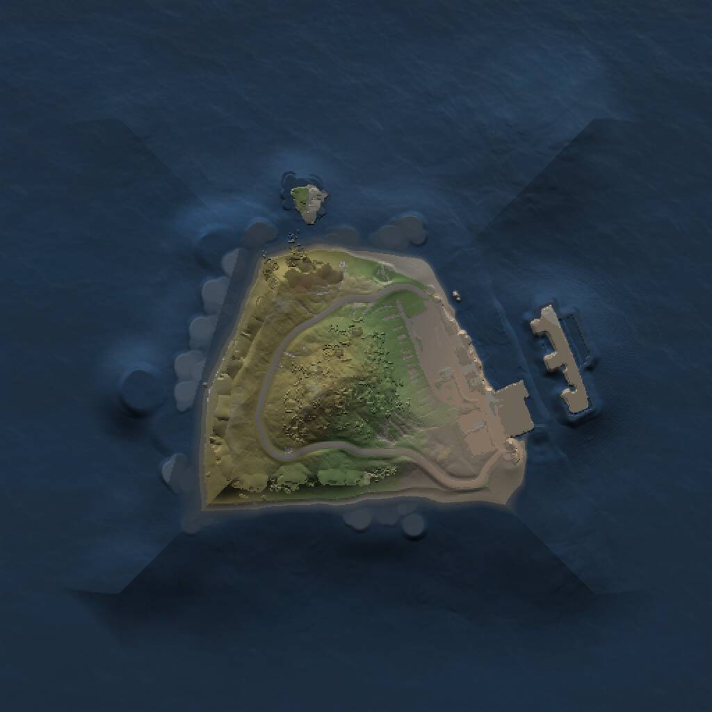 Rust Map: Procedural Map, Size: 1000, Seed: 720601618, 2 Monuments