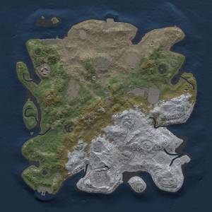 Thumbnail Rust Map: Procedural Map, Size: 3500, Seed: 1014575279, 17 Monuments