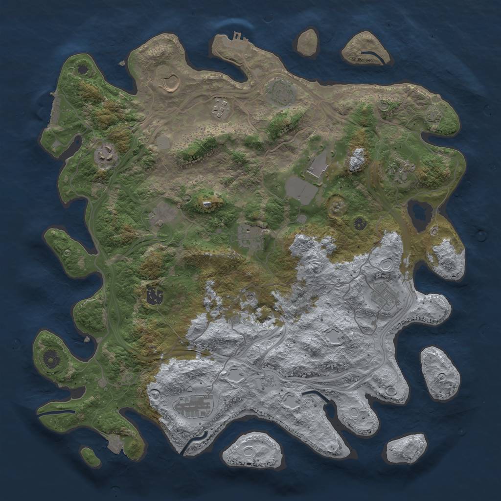 Rust Map: Procedural Map, Size: 4250, Seed: 12431988, 19 Monuments