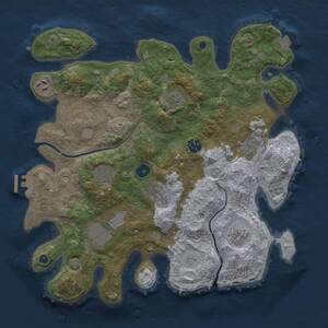 Thumbnail Rust Map: Procedural Map, Size: 3750, Seed: 422130, 14 Monuments