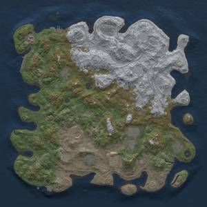 Thumbnail Rust Map: Procedural Map, Size: 4500, Seed: 15240589, 19 Monuments