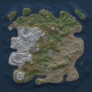 Thumbnail Rust Map: Procedural Map, Size: 3750, Seed: 16288, 19 Monuments