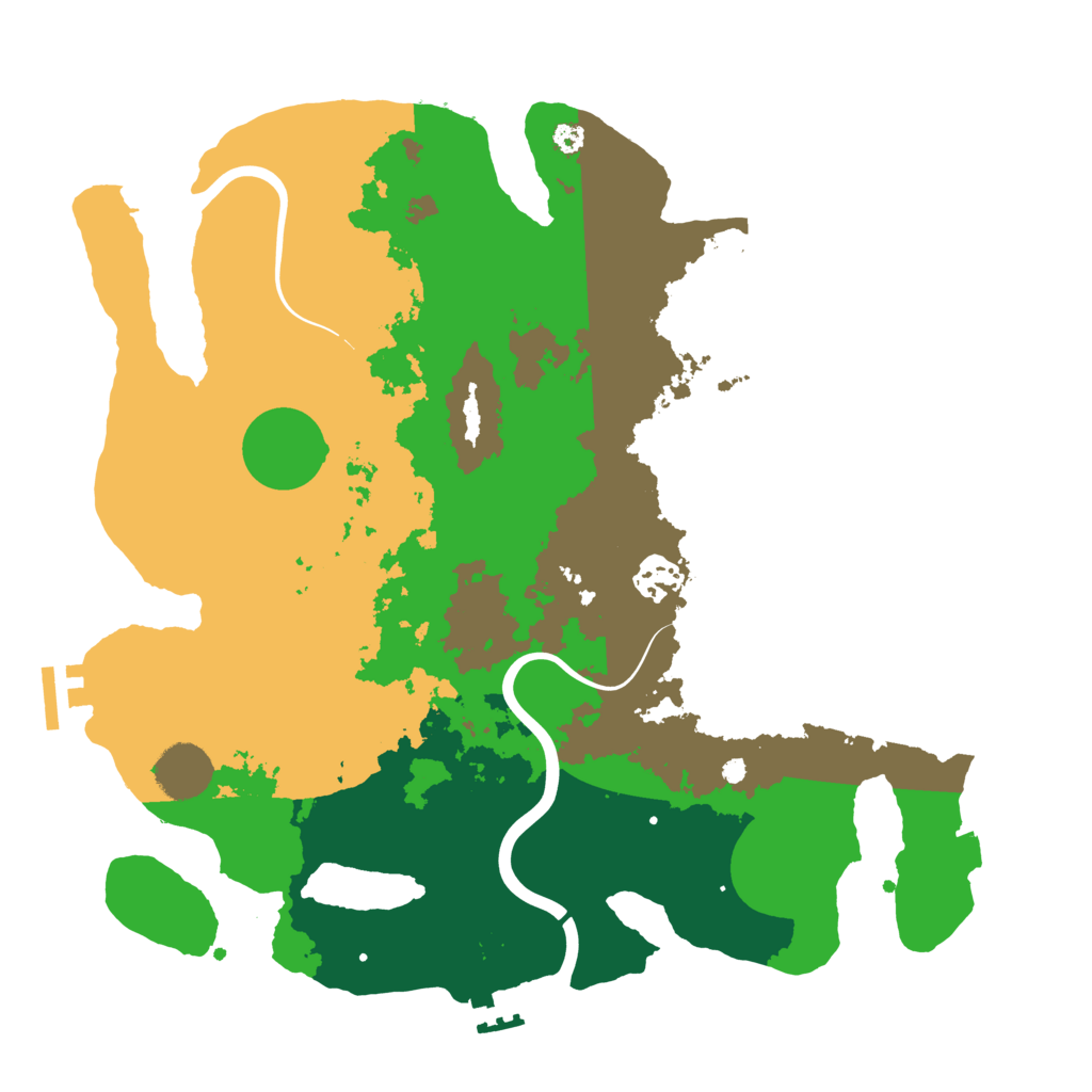 Biome Rust Map: Procedural Map, Size: 3500, Seed: 125319155